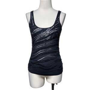 Express Black Sequin Tank Size XS
